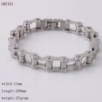 Браслет из нержавеющей стали Браслет из титановой стали Панк Мужской велосипедный браслет Ювелирные изделия из нержавеющей стали 200mm