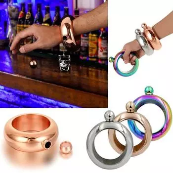 Браслет из нержавеющей стали для кувшина, фляги для алкоголя, браслет-воронка, идеальный серебряный