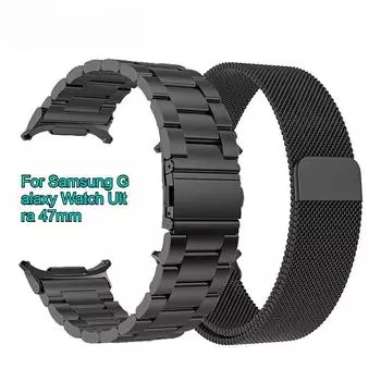Браслет из нержавеющей стали для Samsung Galaxy Watch Ultra 47 мм, роскошный металлический ремешок без зазоров для Samsung Galaxy Watch 7 Ultra, браслет-браслет Galaxy Watch 7 Ultra