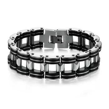 Браслет из нержавеющей стали и браслет для мужчин, повседневные ювелирные изделия 304l 210 мм, модные мужские ювелирные изделия, цепочка с подвесками, браслет на запястье