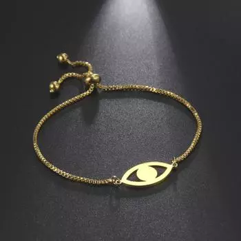 Браслет из нержавеющей стали от сглаза, женский уникальный браслет с подвесками, женский амулет, ювелирные изделия, подарок на вечеринку