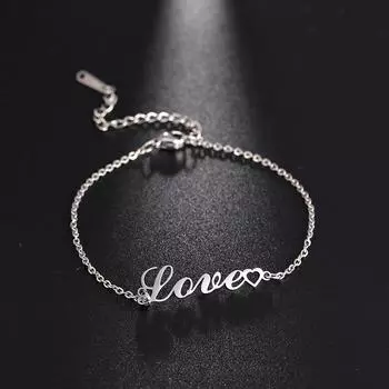 Браслет из нержавеющей стали с подвесками в виде сердца, романтическая цепочка в виде сердца для женщин, ювелирные изделия, подарки на День святого Валентина, новинка