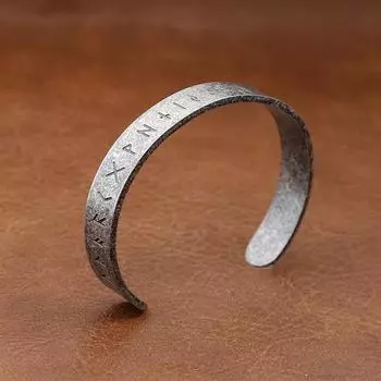 Браслет из нержавеющей стали с рунами в стиле ретро, литературный и художественный, для мужчин и женщин, индивидуальный модный браслет с буквами из титановой стали