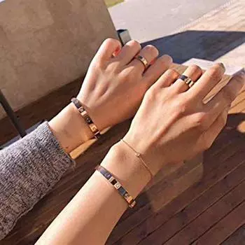 Браслет из нержавеющей стали с винтовым дизайном и шарниром, ювелирные изделия серии Love One Size