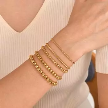 Браслет из нержавеющей стали с золотым покрытием для женщин - BR-1386