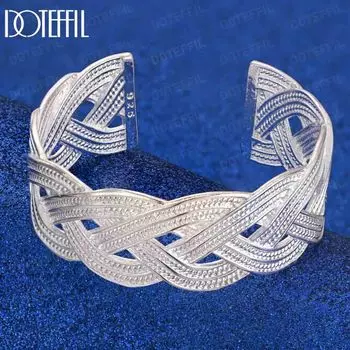 Браслет из переплетенной сетки 925 пробы, 27 мм, модные свадебные украшения 60MM