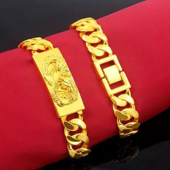 Браслет из песочного золота, мужские часы с цепочкой из песочного золота, имитация золота