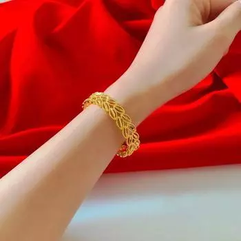 Браслет из пшеничных ушей Темперамент Женские украшения Открытый рот Лучший друг Подарочный браслет one size(16-22CM)