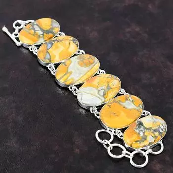 Браслет из яшмы Малигано, новый браслет ручной работы, браслет из стерлингового серебра 925 пробы, ювелирные изделия из драгоценных камней, регулируемый браслет-цепочка, подарок для невесты