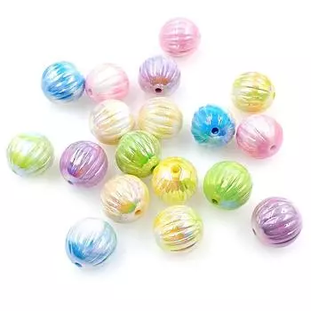 Браслет из радужных тыквенных бусин, ожерелье, 10 шт., 16 мм, материалы для изготовления, УФ-ослепляющий облачный туман, аксессуары ручной работы, аксессуары розовый