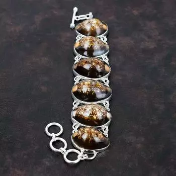 Браслет из ракушки каури Браслет из натурального драгоценного камня Элегантные ювелирные изделия ручной работы Браслет из стерлингового серебра 925 пробы Регулируемый браслет-цепочка Подарок для мамы Adjustable