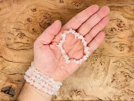 Браслет из розового кварца Драгоценный камень Минерал 7.5mm