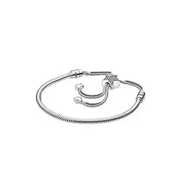 Браслет из розового золота с скользящей застежкой и цветком персика, модный браслет из стерлингового серебра 925 пробы с бусинами и подвесками, сделай сам, ювелирные изделия