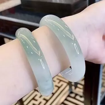 Браслет из семян льда с плавающим цветком и зелеными семенами, прозрачная вода, благородный консорт, женский стиль, с подарочной коробкой 54MM