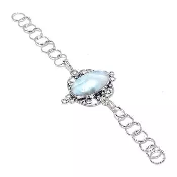 Браслет из серебра 925 пробы с ларимаром Natural Republic 7-8 дюймов D0J91