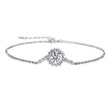 Браслет из серебра 925 пробы с муассанитом 1 карат, легкий роскошный дизайн в виде колеса обозрения, элегантный женский браслет 925 silver thick plated K gold