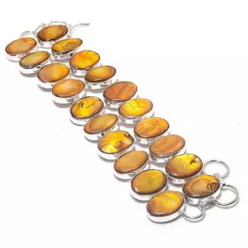 Браслет из серебра 925 пробы с натуральным жемчугом-блистером, ручная работа, 7-8 дюймов I5b50