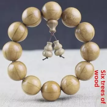 Браслет из шести деревянных бусин-драконов для мужчин и женщин