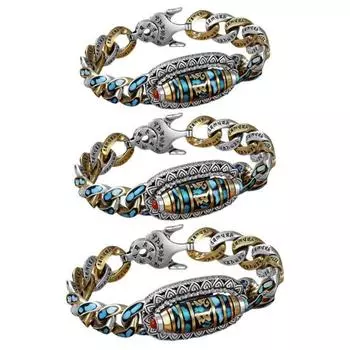 Браслет из шести символов из искусственной бирюзы, девятиглазый духовный браслет Дзи, мантра, просветление, медитация, амулет на удачу, браслет для 20cm