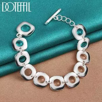 Браслет из стерлингового серебра 925 пробы, модные ювелирные изделия 20cm