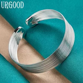 Браслет из стерлингового серебра 925 пробы, модные ювелирные изделия 6.3*1.9cm