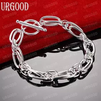 Браслет из стерлингового серебра 925 пробы, модные свадебные украшения для вечеринки в подарок 20CM