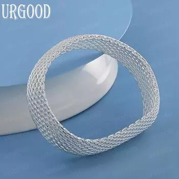 Браслет из стерлингового серебра 925 пробы Модные свадебные украшения 60MM