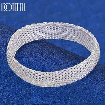 Браслет из стерлингового серебра 925 пробы, модные свадебные украшения 60MM