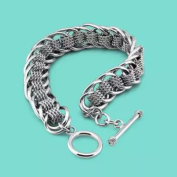 Браслет из стерлингового серебра 925 пробы, мужской модный дизайн, в стиле рок, однотонный серебряный браслет, мужские очаровательные ювелирные изделия, подарок на день рождения