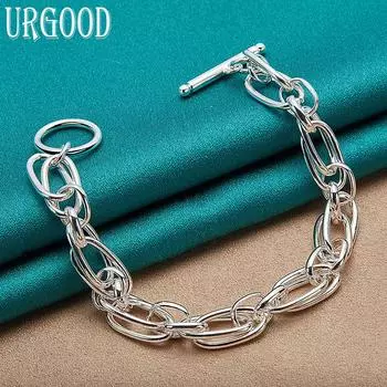 Браслет из стерлингового серебра 925 пробы, подарки для вечеринок, модные украшения 20cm