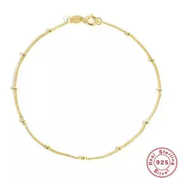 Браслет из стерлингового серебра 925 пробы с золотыми вставками, изысканный дизайн, темпераментный, модный тренд на каждый день, повседневные украшения 925 Silver золотой