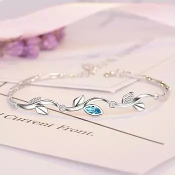 Браслет из стерлингового серебра 925 пробы с кристаллами, женский японский и корейский вариант нишевого дизайна, милые ювелирные аксессуары