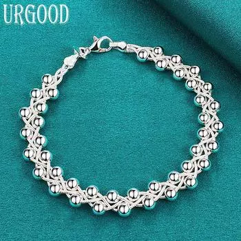 Браслет из стерлингового серебра 925 пробы с виноградными бусинами, подарочные модные украшения 20cm