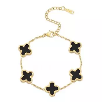 Браслет из стерлингового серебра 925 пробы с несколькими камнями, Lucky Clover, высококачественный элегантный классический женский подарок на вечеринку, свидание, день рождения