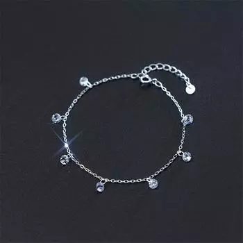 Браслет из стерлингового серебра 925 пробы с кисточками и цирконами для женщин, девушек, вечеринок, свадеб, модных ювелирных изделий, аксессуаров Pulsera sl328