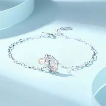Браслет из стерлингового серебра 925 пробы с листьями гинкго в корейском стиле, универсальный браслет Мори, модный браслет для подруг