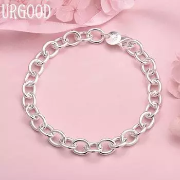 Браслет из стерлингового серебра 925 пробы с римской цифрой 0, модные свадебные украшения 20CM