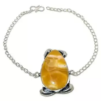 Браслет из стерлингового серебра 925 пробы с натуральным септерианским драгоценным камнем-нодалом 7-8 дюймов C6M93