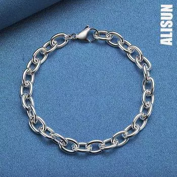 Браслет из стерлингового серебра 925 пробы с римской цифрой 0, модные свадебные украшения 20CM