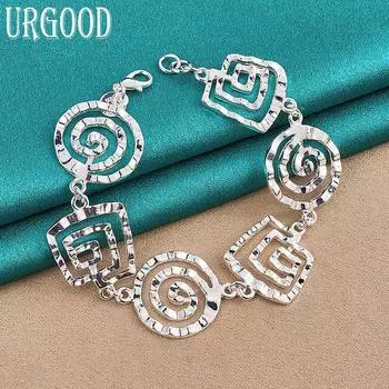 Браслет из стерлингового серебра 925 пробы, свадебный подарок, очаровательные ювелирные изделия 20cm