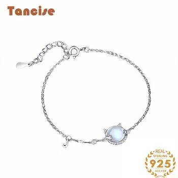 Браслет из стерлингового серебра 925 пробы, ювелирные изделия, геометрические бусины, браслеты-цепочки, модный тонкий свадебный подарок для подруги, женщин серебряный