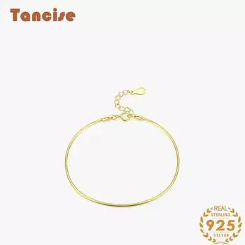 Браслет из стерлингового серебра 925 пробы, ювелирные изделия, геометрические бусины, браслеты-цепочки, модный тонкий свадебный подарок для подруги, женщин золотой