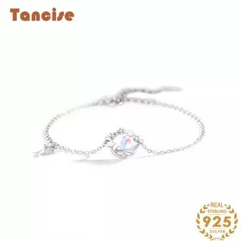 Браслет из стерлингового серебра 925 пробы, ювелирные изделия, геометрические бусины, браслеты-цепочки, модный тонкий свадебный подарок для подруги, женщин серебряный