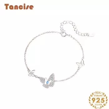 Браслет из стерлингового серебра 925 пробы, ювелирные изделия, геометрические бусины, браслеты-цепочки, модный тонкий свадебный подарок для подруги, женщин серебряный