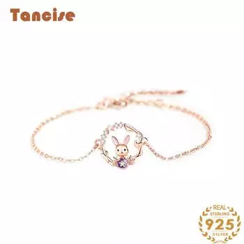 Браслет из стерлингового серебра 925 пробы, ювелирные изделия, геометрические бусины, браслеты-цепочки, модный тонкий свадебный подарок для подруги, женщин розового золота