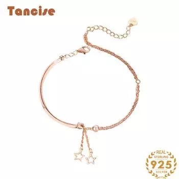 Браслет из стерлингового серебра 925 пробы, ювелирные изделия, геометрические бусины, браслеты-цепочки, модный тонкий свадебный подарок для подруги, женщин серебряный