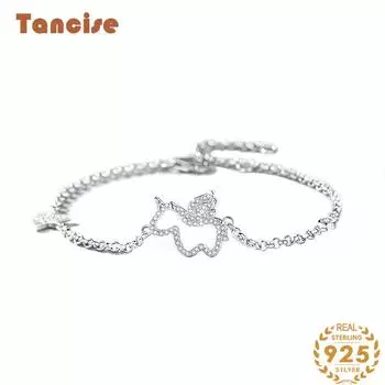 Браслет из стерлингового серебра 925 пробы, ювелирные изделия, геометрические бусины, браслеты-цепочки, модный тонкий свадебный подарок для подруги, женщин серебряный