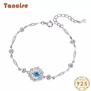 Браслет из стерлингового серебра 925 пробы, ювелирные изделия, геометрические бусины, браслеты-цепочки, модный тонкий свадебный подарок для подруги, женщин белый