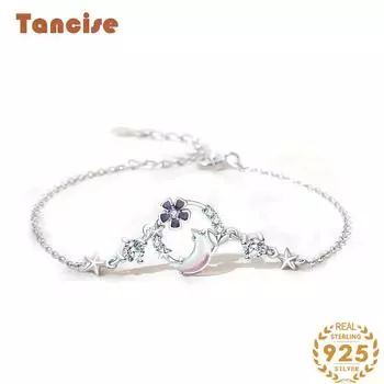 Браслет из стерлингового серебра 925 пробы, ювелирные изделия, геометрические бусины, браслеты-цепочки, модный тонкий свадебный подарок для подруги, женщин серебряный