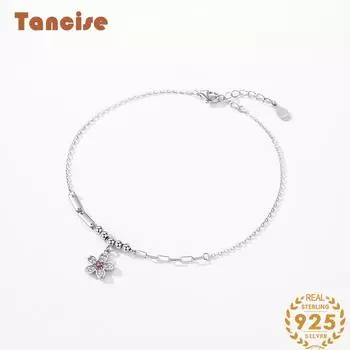 Браслет из стерлингового серебра 925 пробы, ювелирные изделия, геометрические бусины, браслеты-цепочки, модный тонкий свадебный подарок для подруги, женщин серебряный